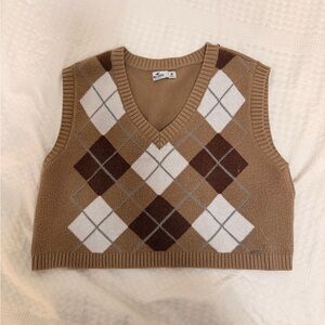 Hollister Beige Knit Sweater Vest